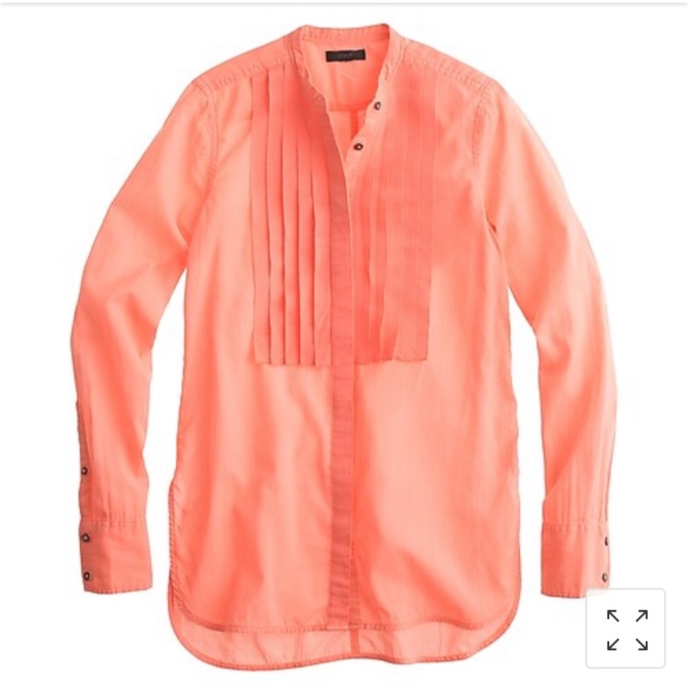 Pink J.Crew blouse - neon grosgrain ribbon